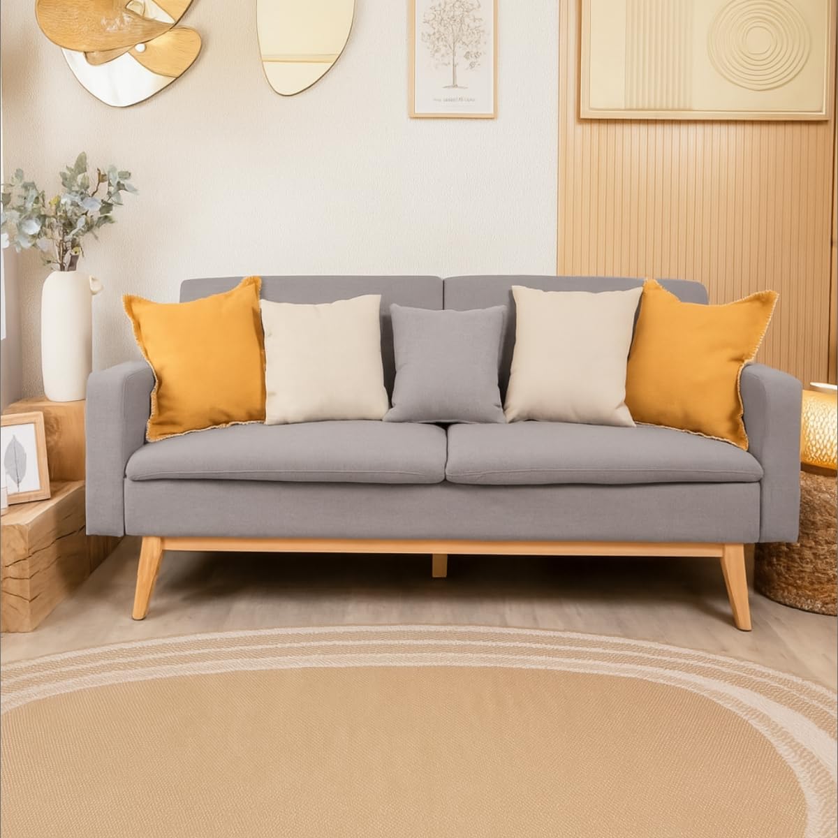 Sofa Cama 3 plazas Reine, Tapizado en Tela