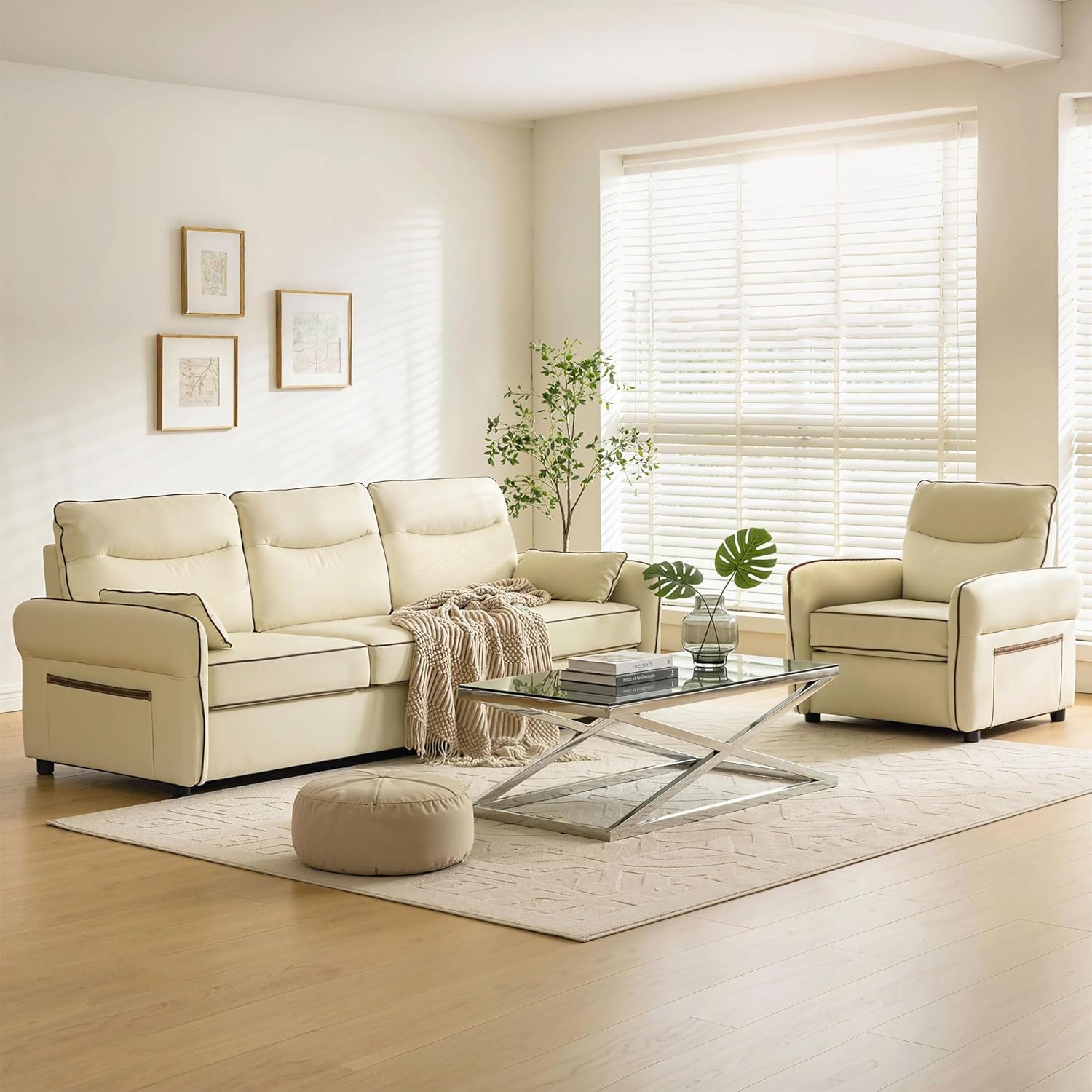 Sofá de 3 Plazas tapizado en cuero