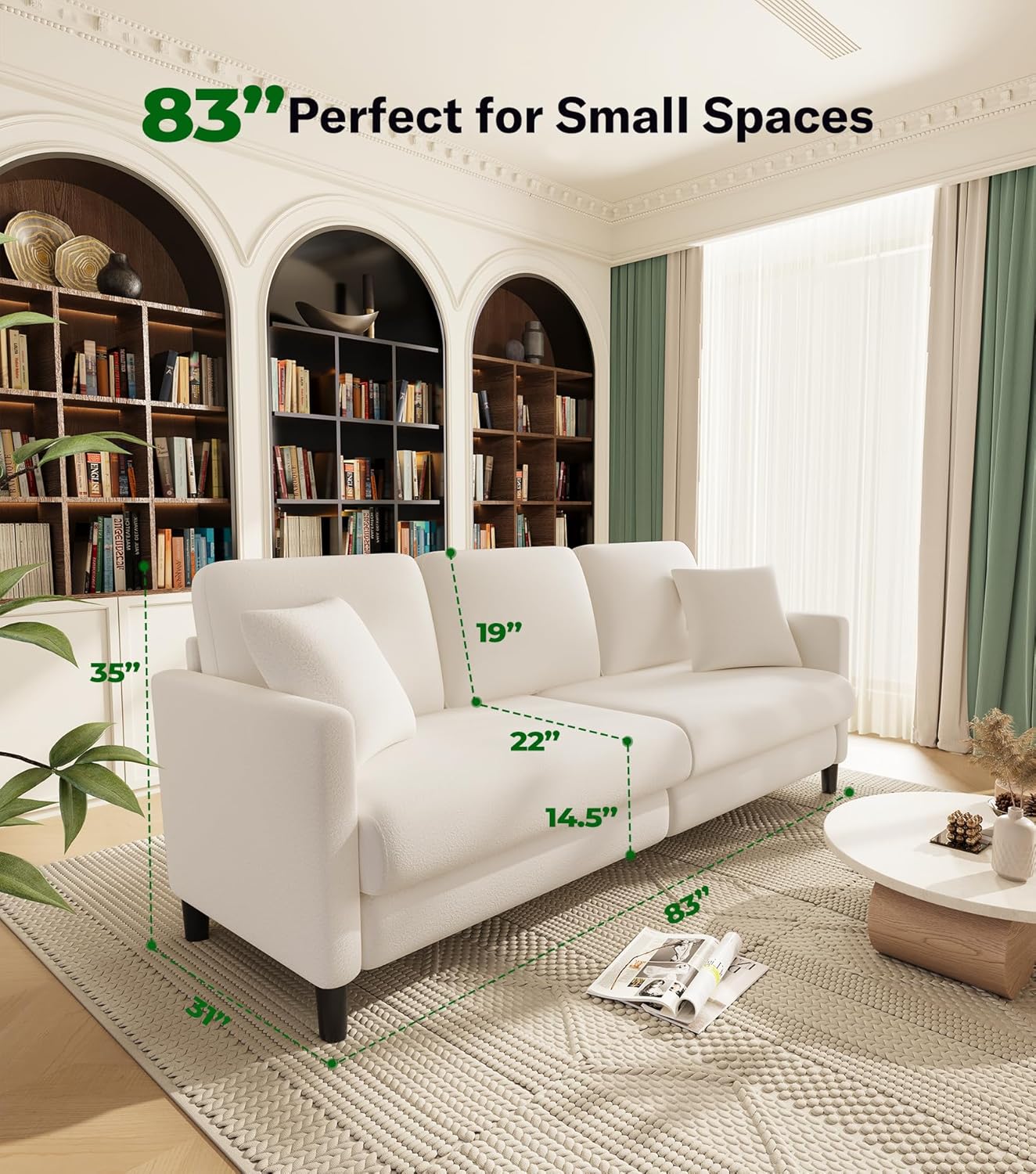 Comodo sofa de 3 plazas con forro polar de peluche