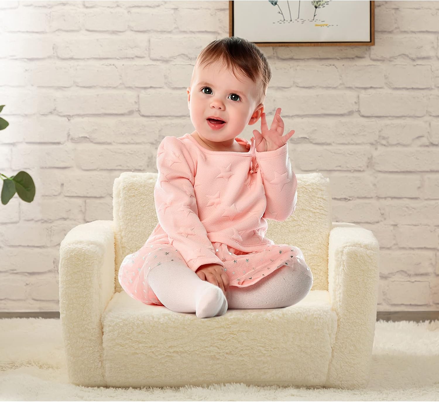 BEJOY Sillon Infantil Sofa Cama 2 en 1, Convertible a Tumbona