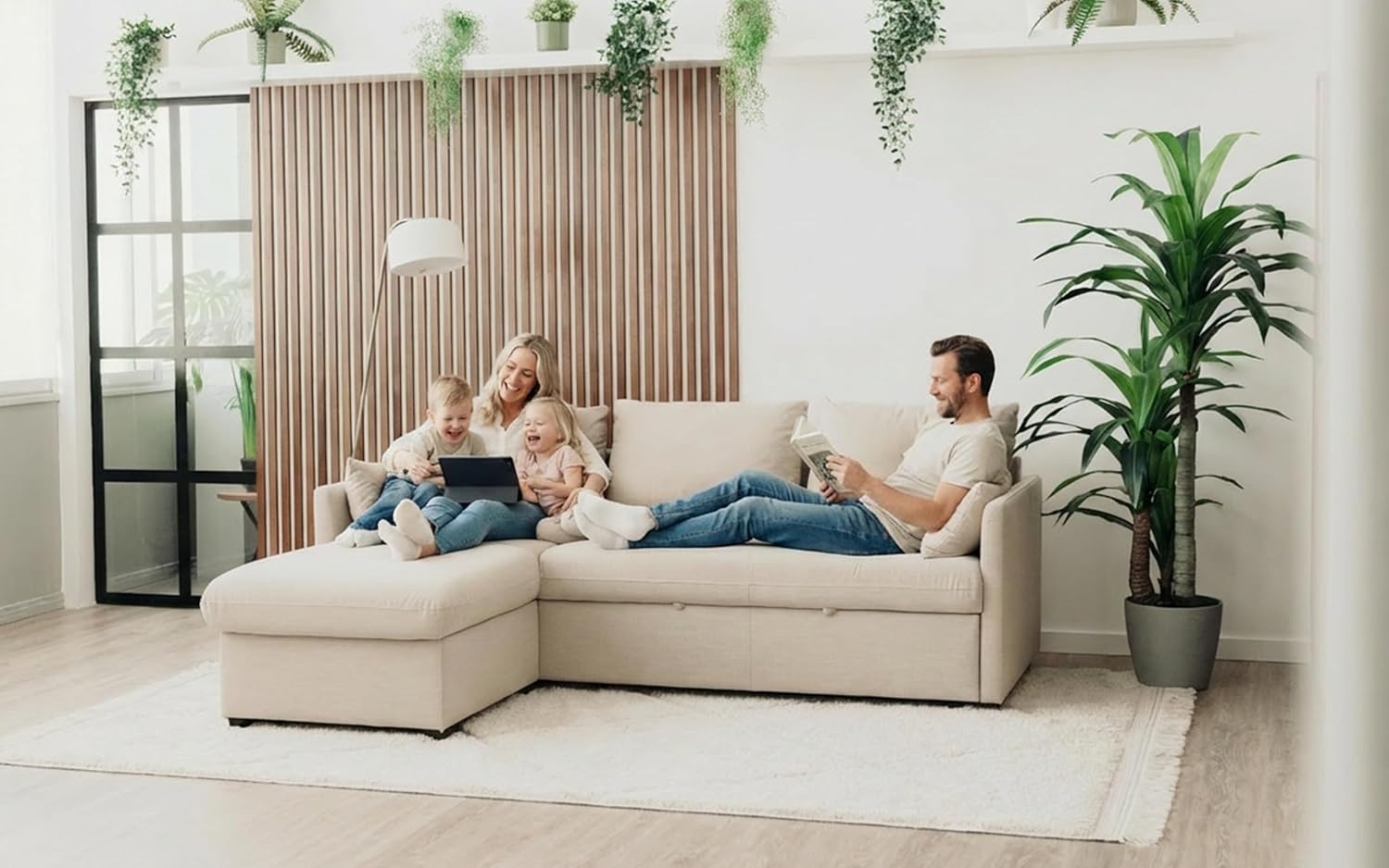 Sofá Cama 3 Plazas Chaise Longue Esquinero Reversible