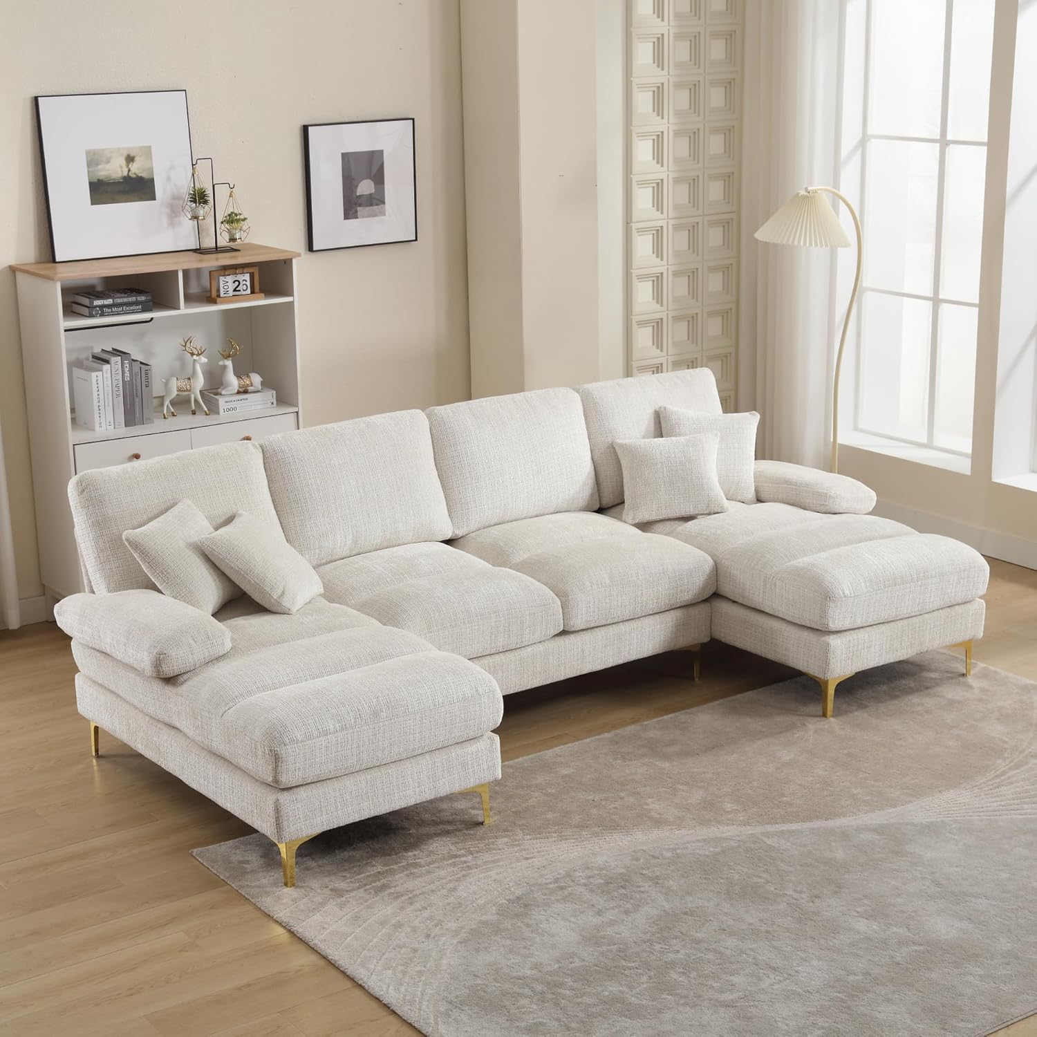 Sofá Seccional en U Moderno 4 Plazas