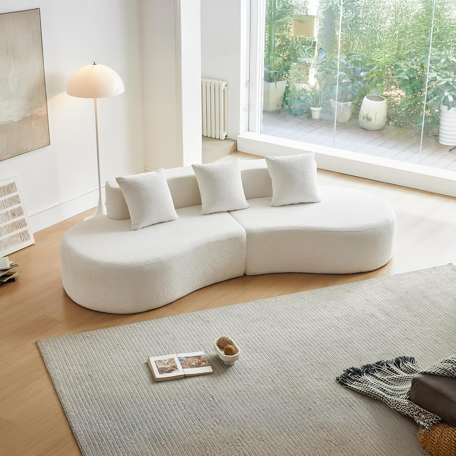 Moderno sofa de esquina curvado