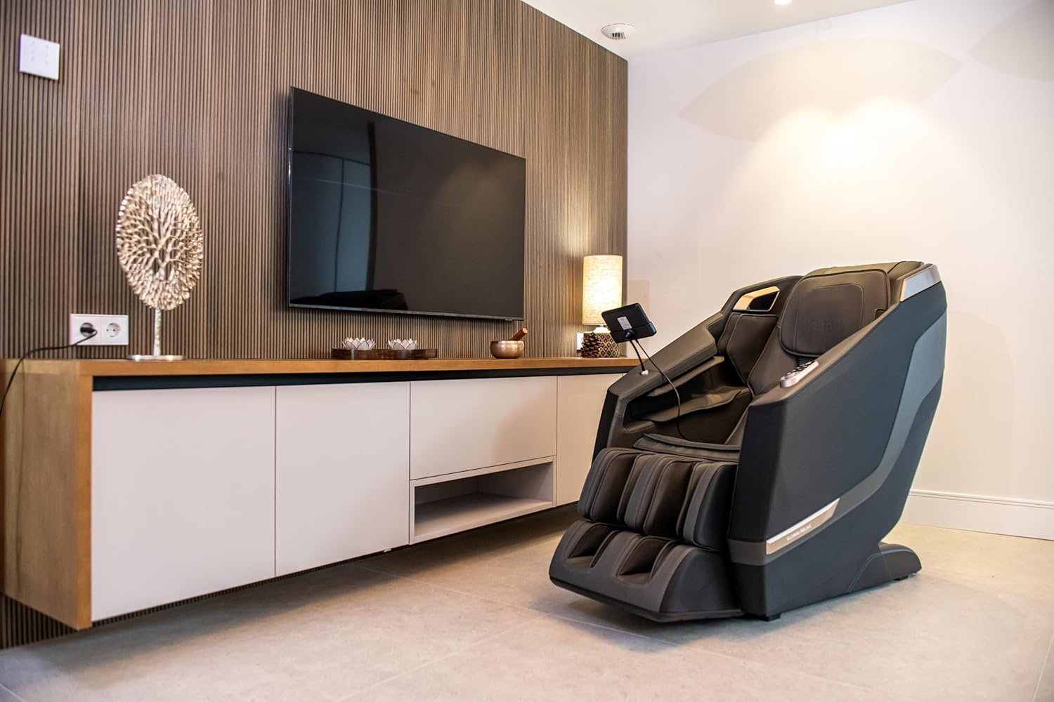 Karma Sillón de Masaje 2D Negro con 16 Programas y Presoterapia