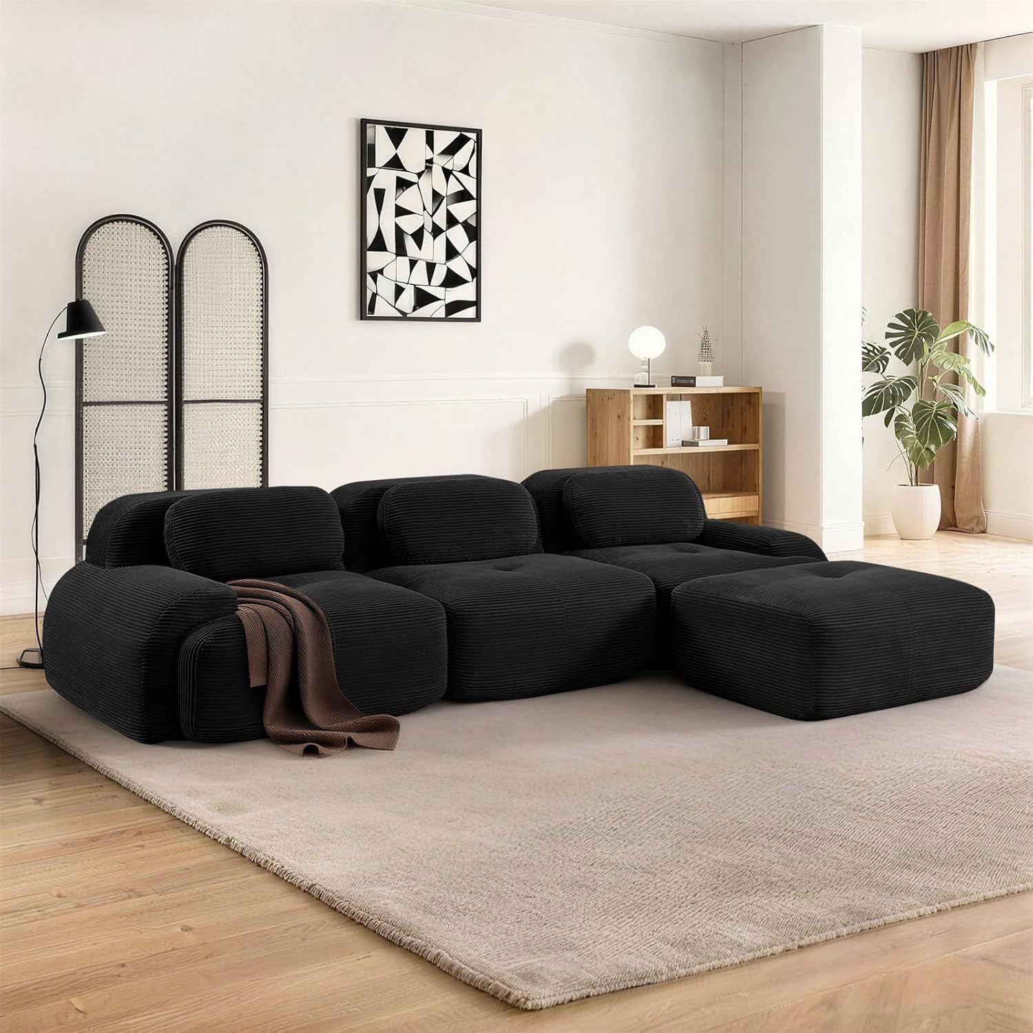 Sofá Moderno Modular Negro
