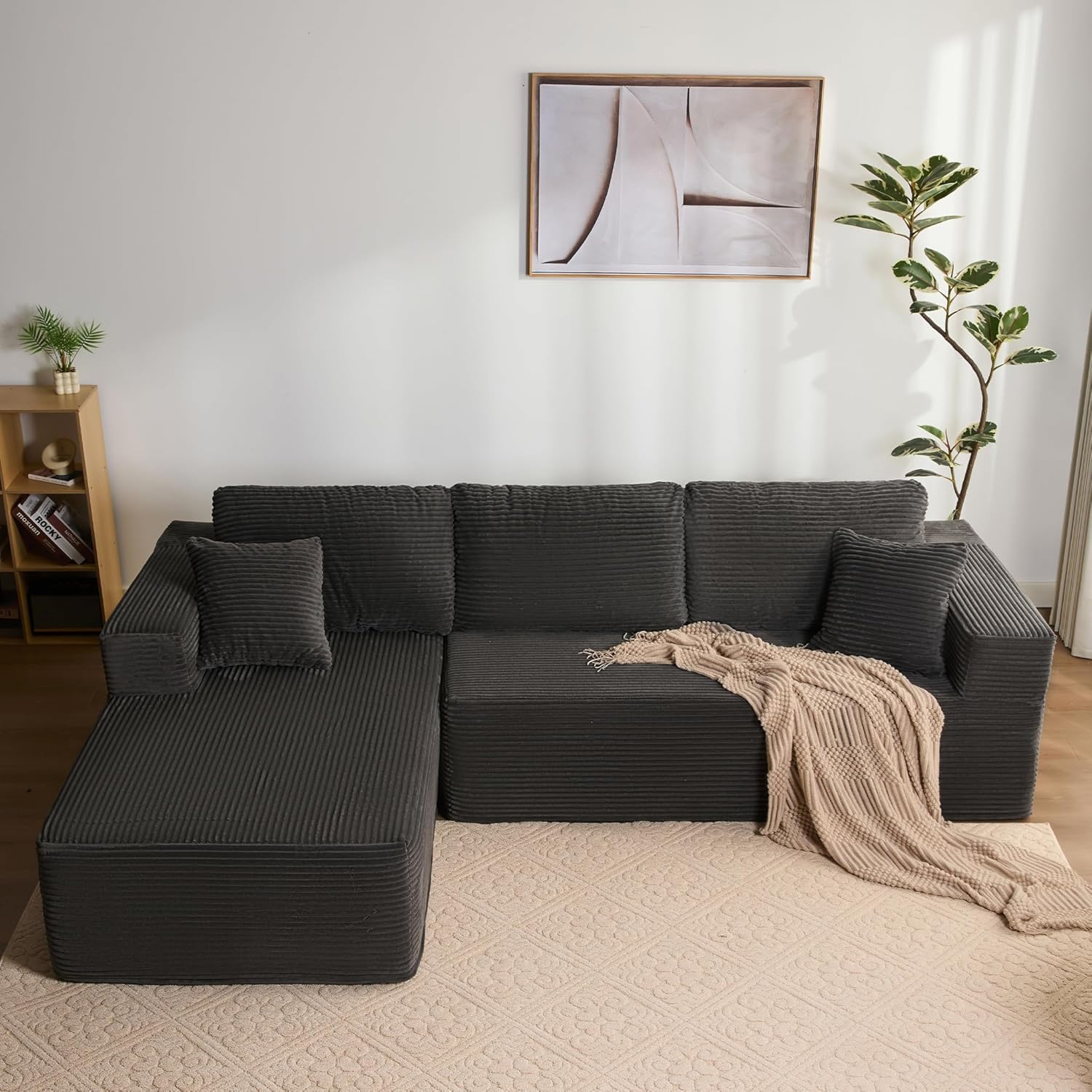 Sofá Esquinero Modular en L Función Cama Derecha